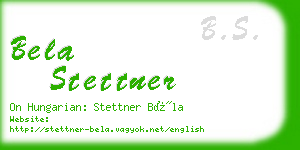 bela stettner business card